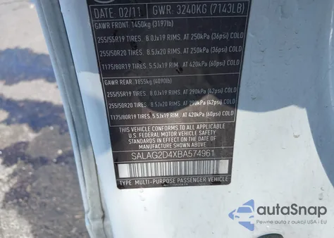 2011 Land Rover Lr4 z USA, uszkodzony, nr VIN SALAG2D4XBA574961